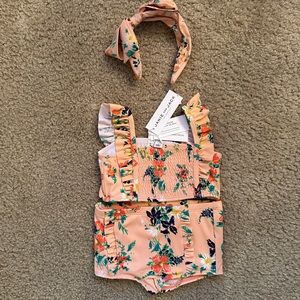 NWT Janie and jack floral bikini 2 pieces swim 3T